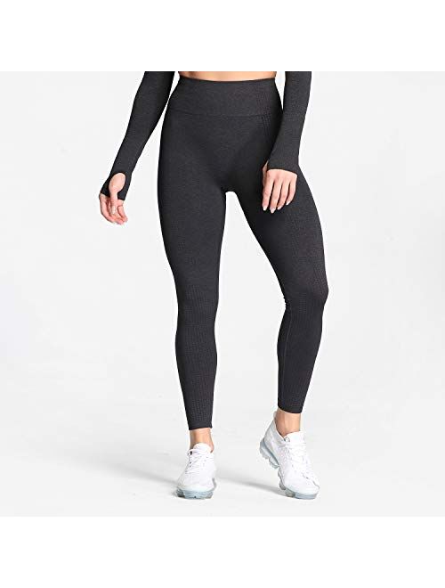 Aoxjox Women's High Waist Workout Gym Vital Seamless Leggings Yoga Pants