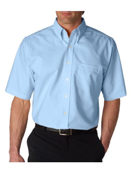 Ultraclub 8972 Men's Classic Wrinkle-Resistant Short-Sleeve Oxford