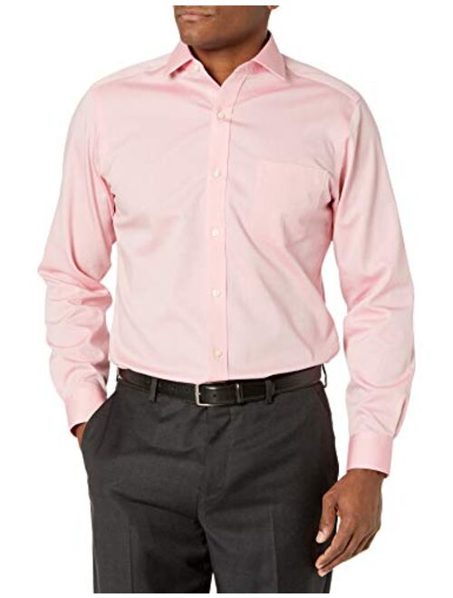 Buttoned Down Men's Tailored Fit Spread Collar Solid Non-Iron Dress Shirt