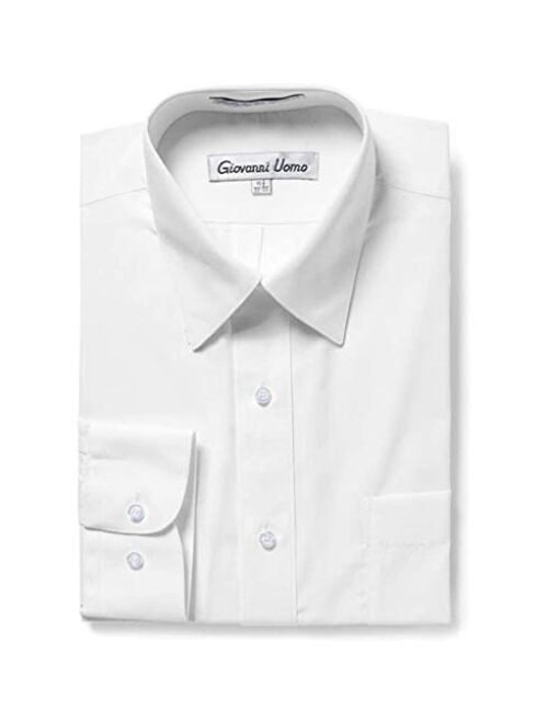 Gentlemens Collection Men's Regular & Slim Fit Long Sleeve Solid Dress Shirt