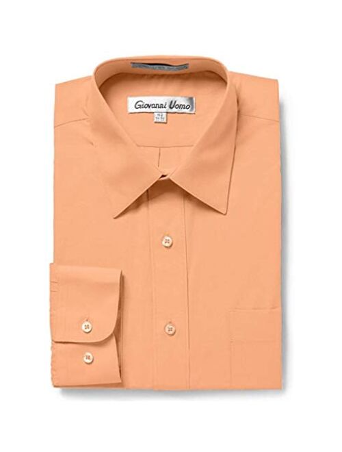 Gentlemens Collection Men's Regular & Slim Fit Long Sleeve Solid Dress Shirt