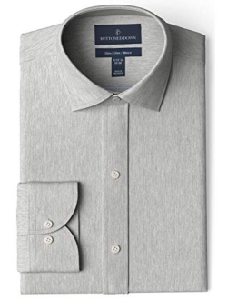 Amazon Brand - Buttoned Down Men's Slim Fit Spread Collar Pinpoint Dress Shirt