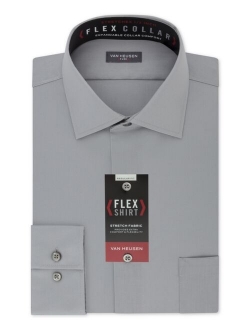 Men's Classic-Fit Wrinkle Free Flex Collar Stretch Solid Dress Shirt