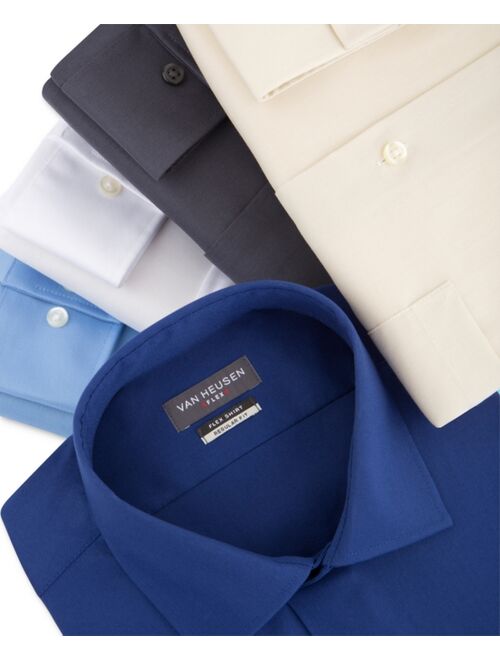 Van Heusen Men's Classic-Fit Wrinkle Free Flex Collar Stretch Solid Dress Shirt