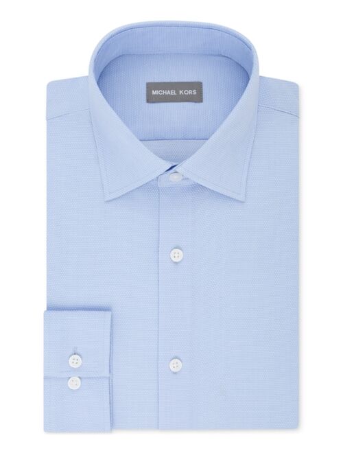 Michael Kors Men's Regular Fit Airsoft Stretch Non-Iron Performance Solid Dress Shirt