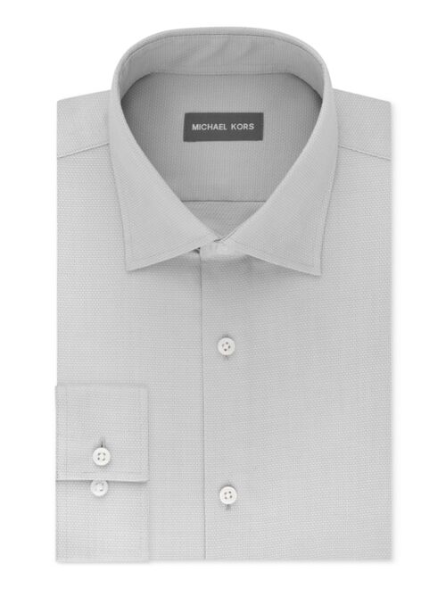 Michael Kors Men's Regular Fit Airsoft Stretch Non-Iron Performance Solid Dress Shirt