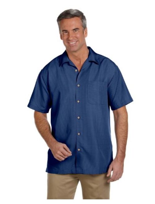 Harriton Men's Barbados Textured Camp Shirt