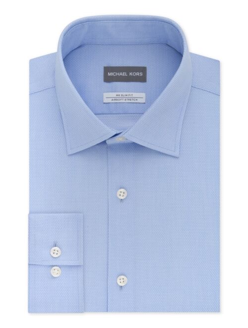 Michael Kors Men's Slim-Fit Non-Iron Airsoft Stretch Performance Solid Dress Shirt