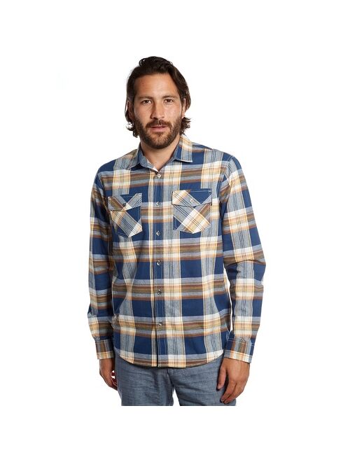 Distortion Men's Standard Fit Long Sleeve 2-Pocket Button-Down Shirt.