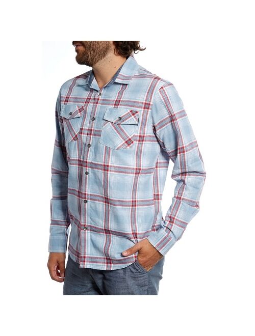 Distortion Men's Standard Fit Long Sleeve 2-Pocket Button-Down Shirt.