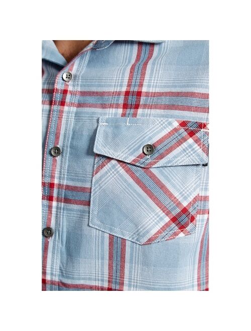 Distortion Men's Standard Fit Long Sleeve 2-Pocket Button-Down Shirt.