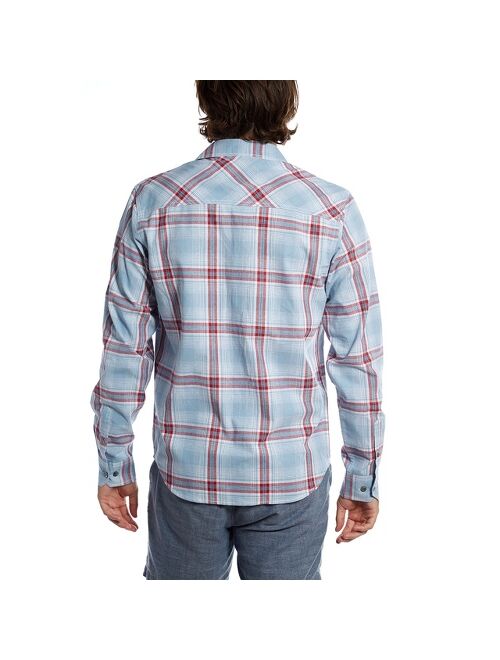 Distortion Men's Standard Fit Long Sleeve 2-Pocket Button-Down Shirt.