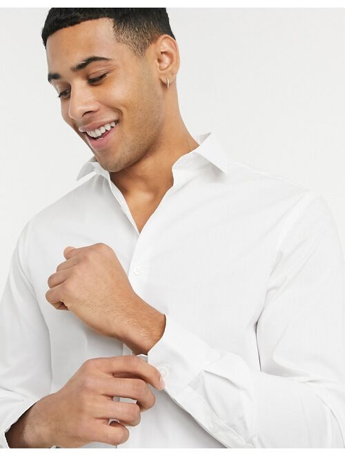 Moss London slim fit shirt in white