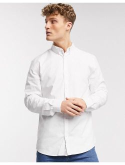 long sleeve regular fit oxford shirt in white