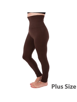 Tummy Control High Waist Compression Legging Top Pants Fleece Lined Plus Size XL 2XL