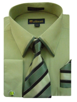 Men's Dress shirt With French Cuff, Tie & Hanky SG23