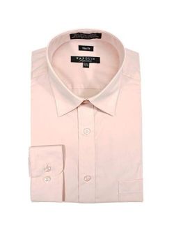 Marquis Men's Slim Fit Solid Dress Shirt