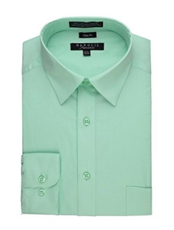 Marquis Men's Slim Fit Solid Dress Shirt