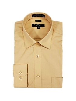 Marquis Men's Slim Fit Solid Dress Shirt