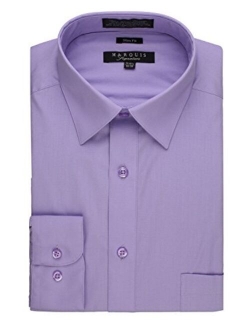 Marquis Men's Slim Fit Solid Dress Shirt