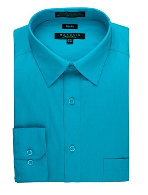 Marquis Men's Slim Fit Solid Dress Shirt