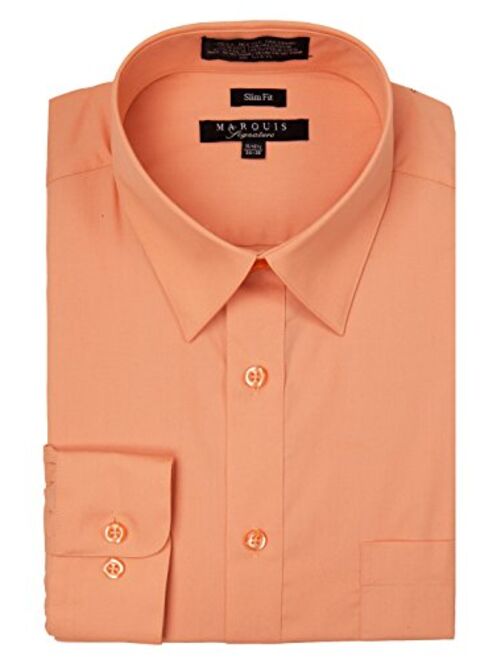 Marquis Men's Slim Fit Solid Dress Shirt