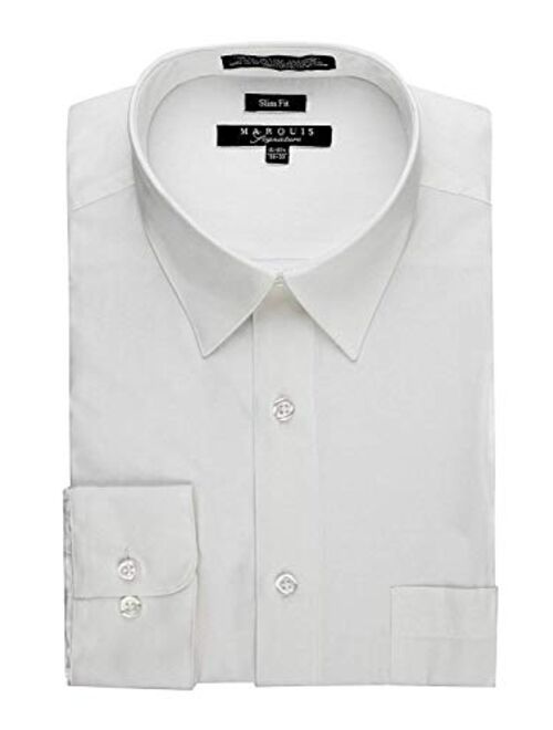 Marquis Men's Slim Fit Solid Dress Shirt