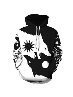 Volanic Unisex 3D Graphic Printed Hoodie Pullover Sweatshirt