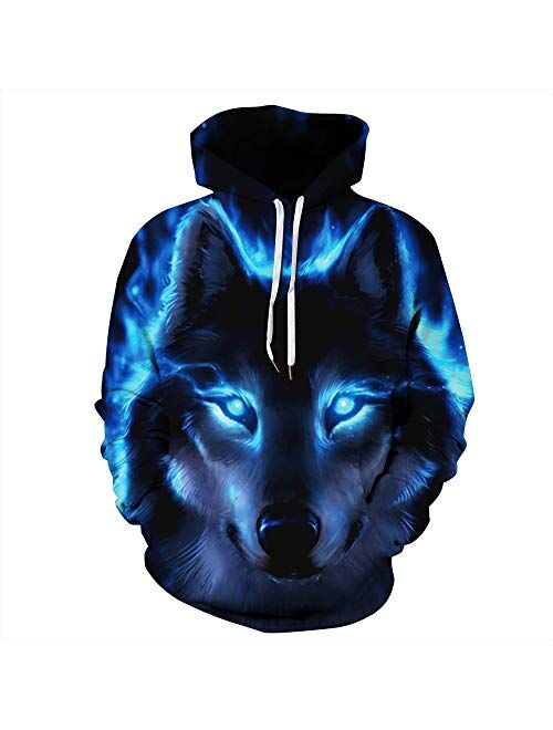 Volanic Unisex 3D Graphic Printed Hoodie Pullover Sweatshirt