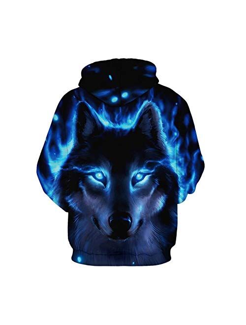 Volanic Unisex 3D Graphic Printed Hoodie Pullover Sweatshirt