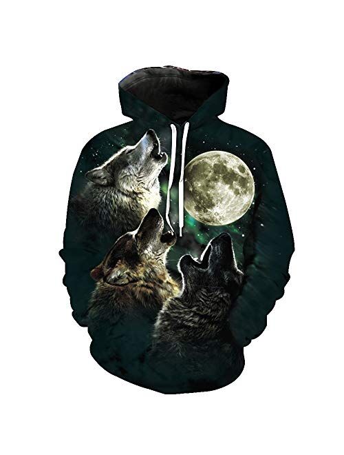 Volanic Unisex 3D Graphic Printed Hoodie Pullover Sweatshirt