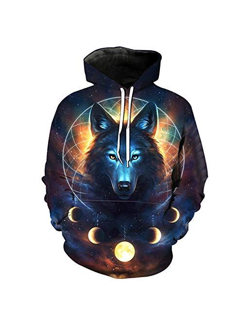 Volanic Unisex 3D Graphic Printed Hoodie Pullover Sweatshirt