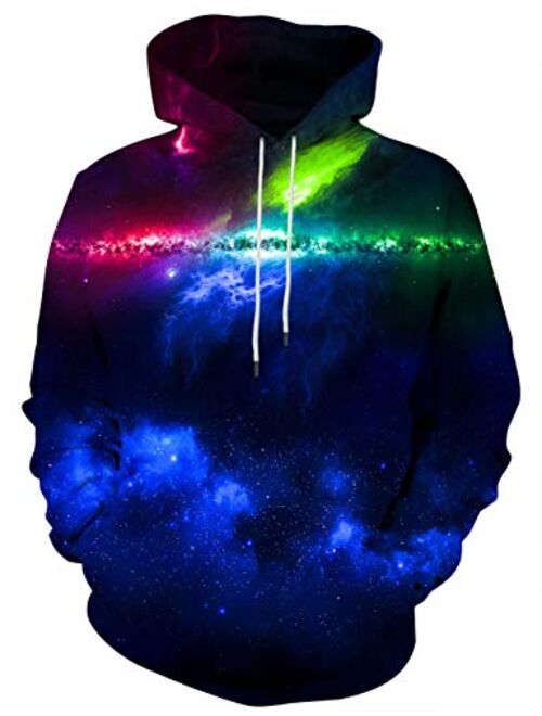 Yasswete Unisex 3D Graphic Printed Drawstring Hoodies Pullover Sweatshirts with Big Pockets