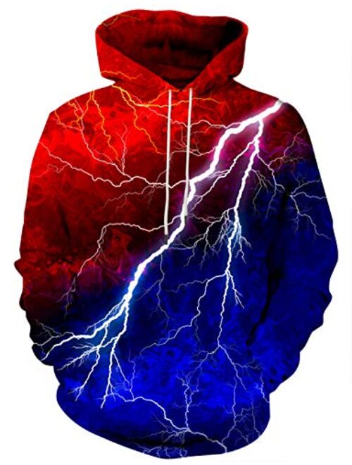 Yasswete Unisex 3D Graphic Printed Drawstring Hoodies Pullover Sweatshirts with Big Pockets