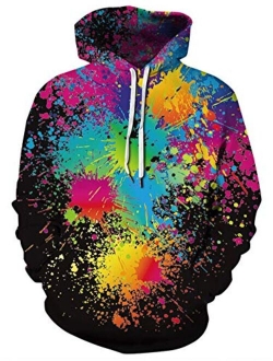 Leapparel Men 3D Graphic Printed Hoodies Funny Fleece Hooded Sweatshirt Pullover Sweater