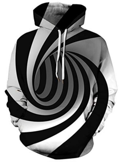 Leapparel Men 3D Graphic Printed Hoodies Funny Fleece Hooded Sweatshirt Pullover Sweater