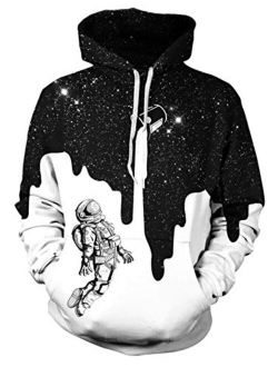 BarbedRose Men's 3D Graphic Printed Sweatshirts Hooded Top Galaxy Pattern Hoodie