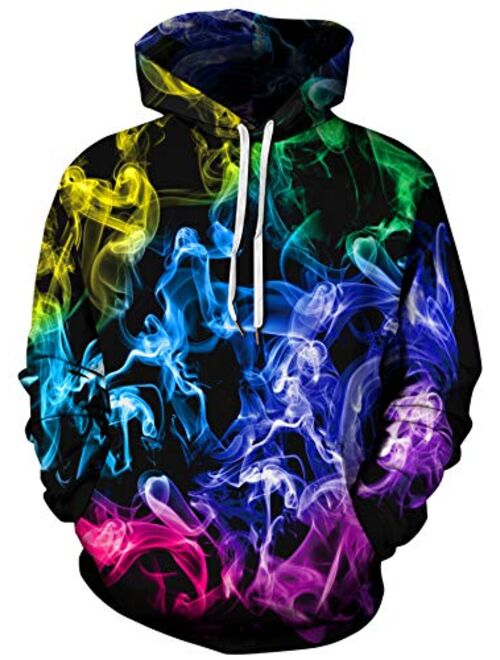 BarbedRose Men's 3D Graphic Printed Sweatshirts Hooded Top Galaxy Pattern Hoodie