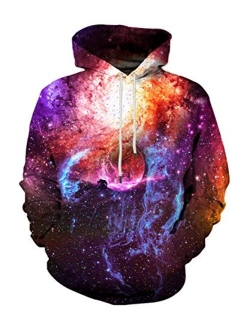 Neemanndy Unisex 3D Graphic Printed Hoodies Colorful Novelty Design Long Sleeve Sweaters with Pocket