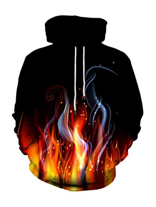 Neemanndy Unisex 3D Graphic Printed Hoodies Colorful Novelty Design Long Sleeve Sweaters with Pocket