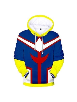 Rain Boku No Hero Academia Hoodie 3D Graphic Printed Hooded Pullover Sweatshirt