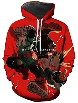 Rain Boku No Hero Academia Hoodie 3D Graphic Printed Hooded Pullover Sweatshirt