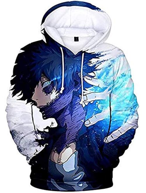 Rain Boku No Hero Academia Hoodie 3D Graphic Printed Hooded Pullover Sweatshirt