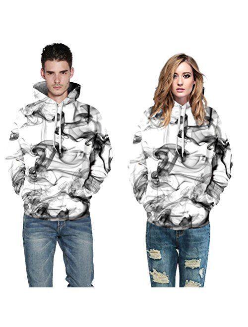 Unisex Realistic 3D Graphic Printed Stylish Teens Sweatshirt Hoodie for Men Women