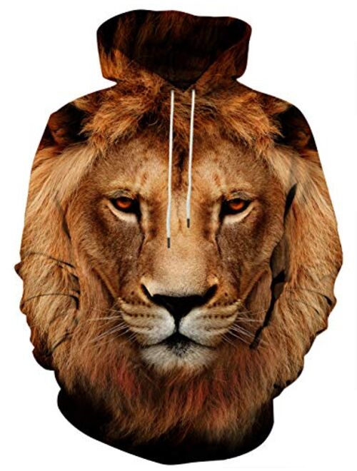 Syaimn Unisex 3D Graphic Printed Hoodies Casual Workout Hoodie Sweater Sweatshirt