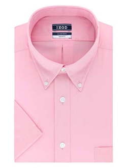 Men's Regular Fit Short Sleeve Solid Dress Shirt