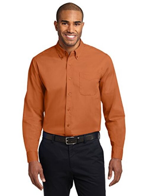 Port Authority Easy Care Men Dress Shirts Long Sleeve Regular Extended Tall Sizes