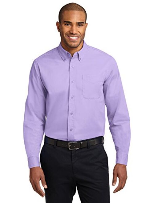 Port Authority Easy Care Men Dress Shirts Long Sleeve Regular Extended Tall Sizes