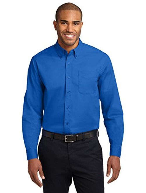 Port Authority Easy Care Men Dress Shirts Long Sleeve Regular Extended Tall Sizes