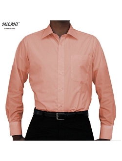 Milani Men's Dress Shirt with Convertible Cuffs